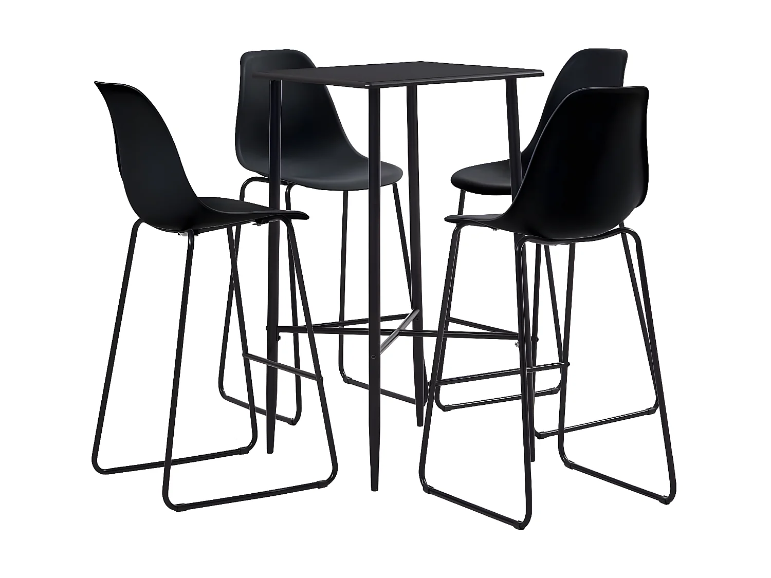 Ensemble de bar 5 pcs Plastique Noir LCS7659