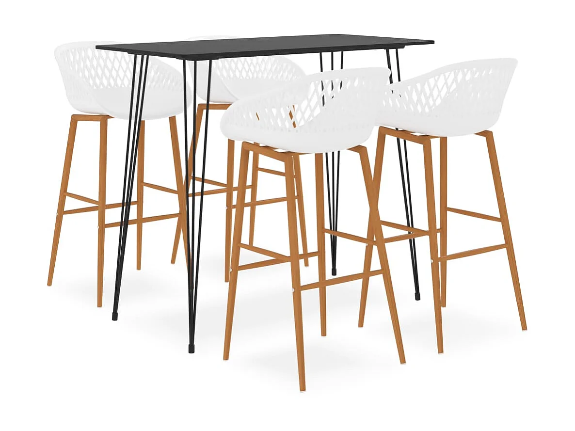 5 pcs conjunto de bar preto e branco PT889201