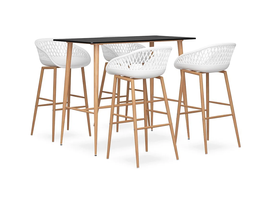 Ensemble de bar 5 pcs Noir et blanc LCS9980