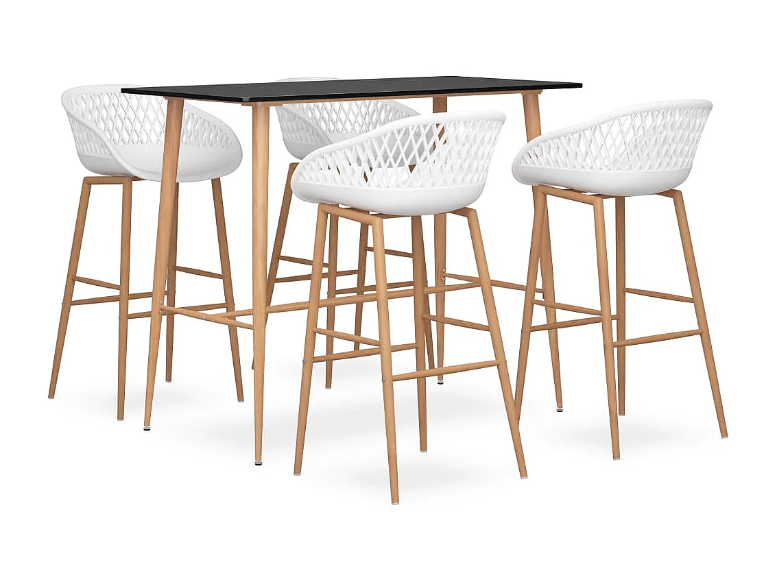 5 pcs conjunto de bar preto e branco PT859325