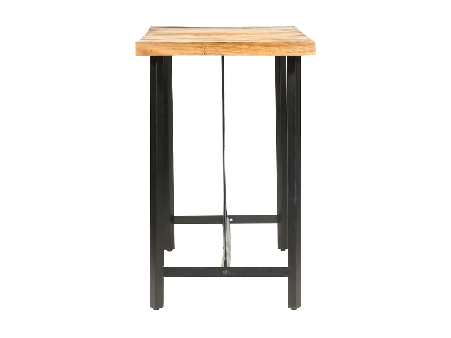 Ensemble de bar 9 pcs Bois d'acacia solide et cuir véritable LCS3824