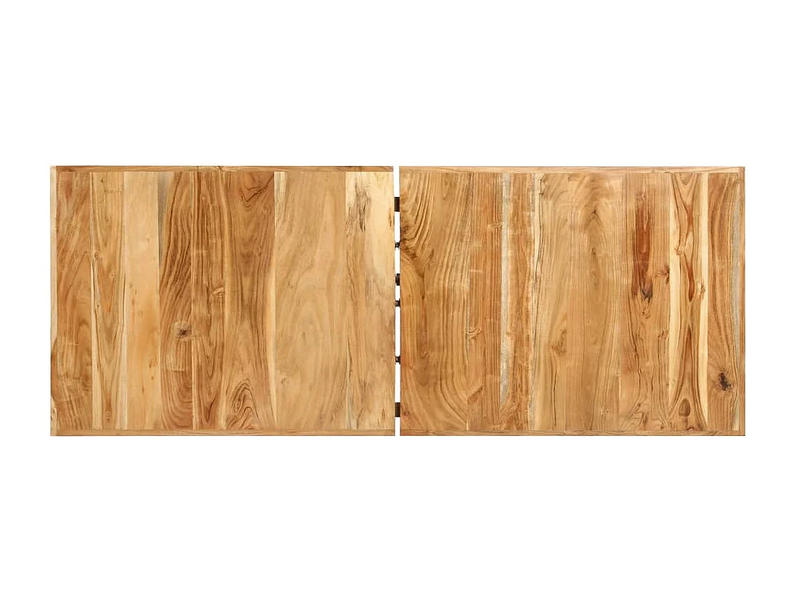 Ensemble de bar 9 pcs Bois d'acacia solide et cuir véritable LCS3824