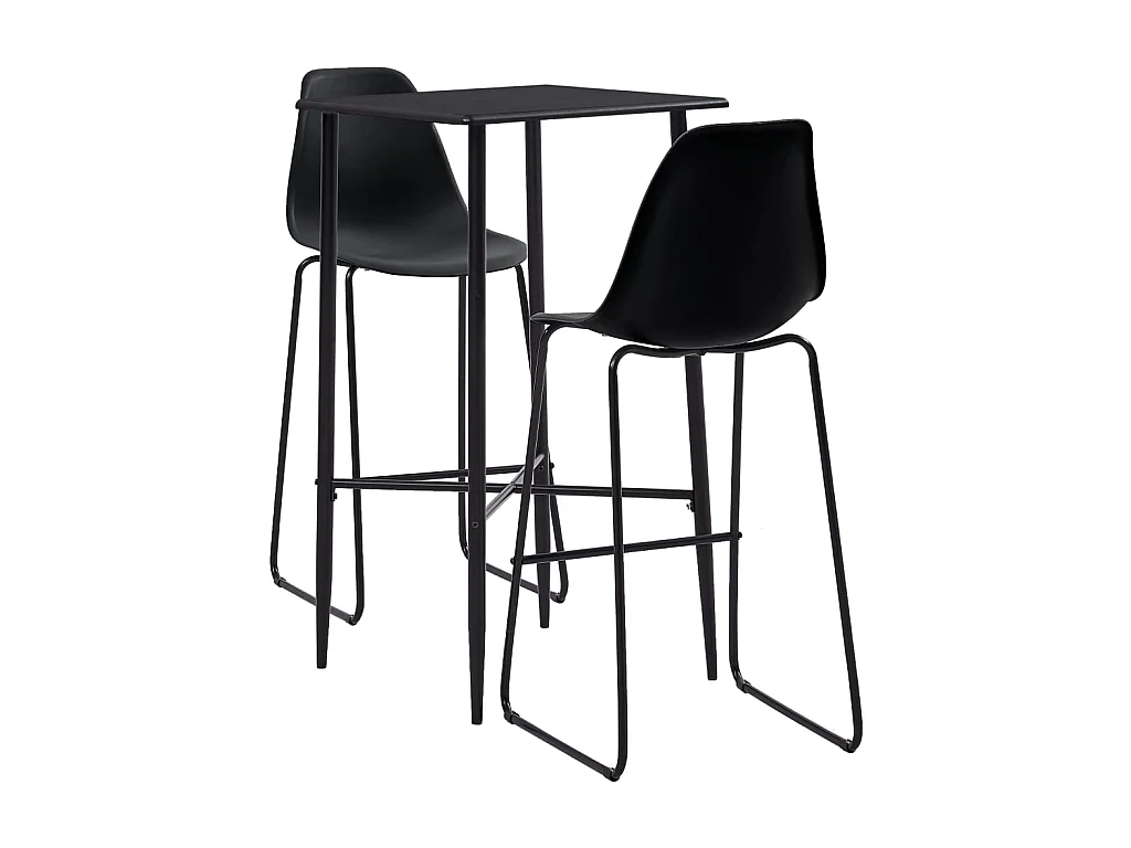 Ensemble de bar 3 pcs Plastique Noir LCS3023