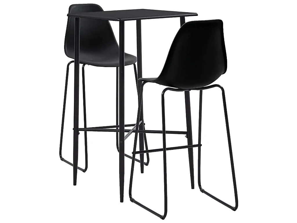 Ensemble de bar 3 pcs Plastique Noir LCS3023