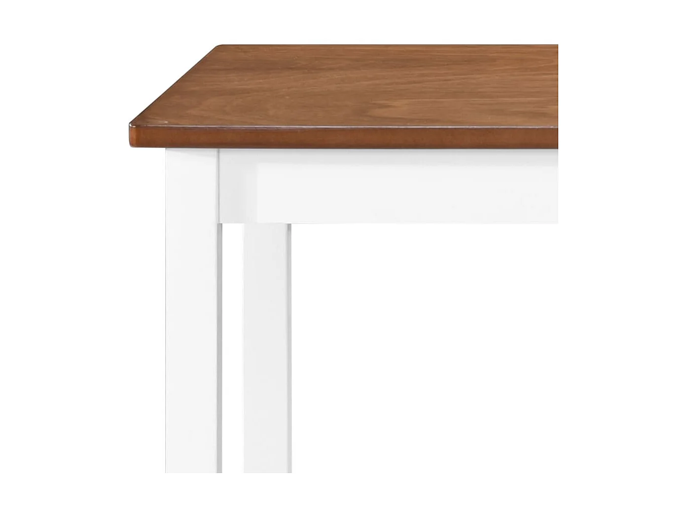 Table et chaises de bar 3 pcs Bois massif Marron et blanc LCS2265