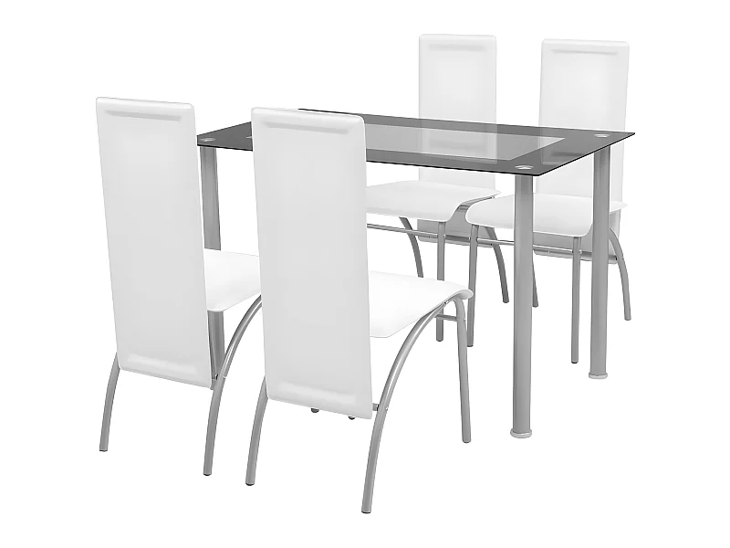 Ensemble de salle à manger 5 pcs Blanc PLQ9779