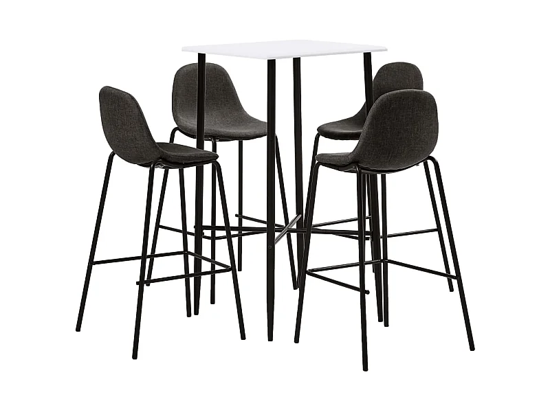 Ensemble de bar 5 pcs Tissu Gris foncé LCS2677