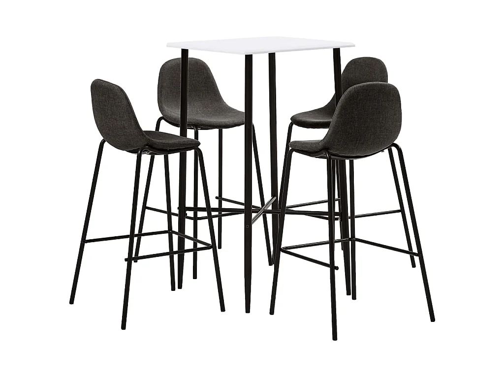 Ensemble de bar 5 pcs Tissu Gris foncé LCS2677