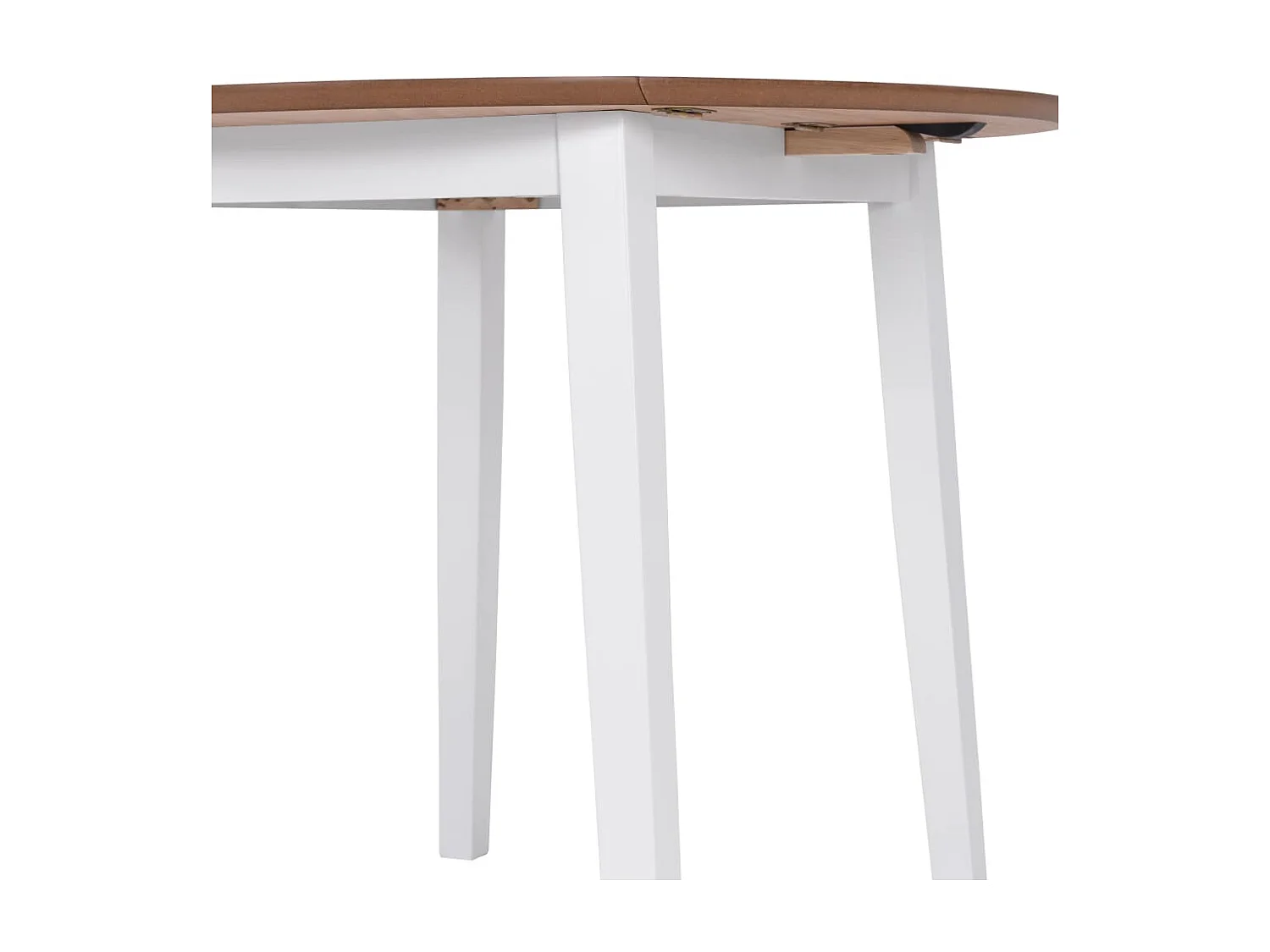 Ensemble de salle à manger 3 pcs MDF et hévéa Blanc PLQ3250