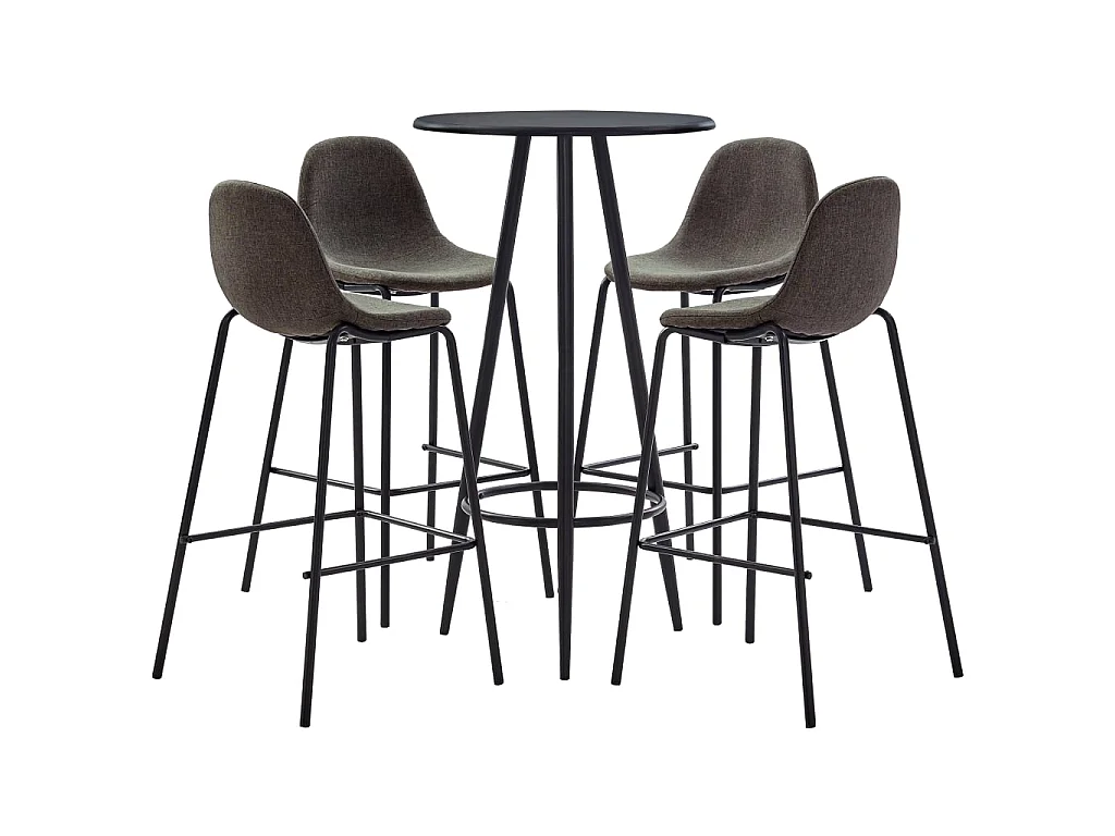 Ensemble de bar 5 pcs Tissu Gris foncé LCS1605