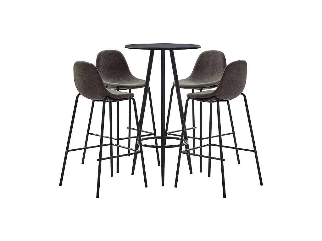 Ensemble de bar 5 pcs Tissu Gris foncé LCS1605