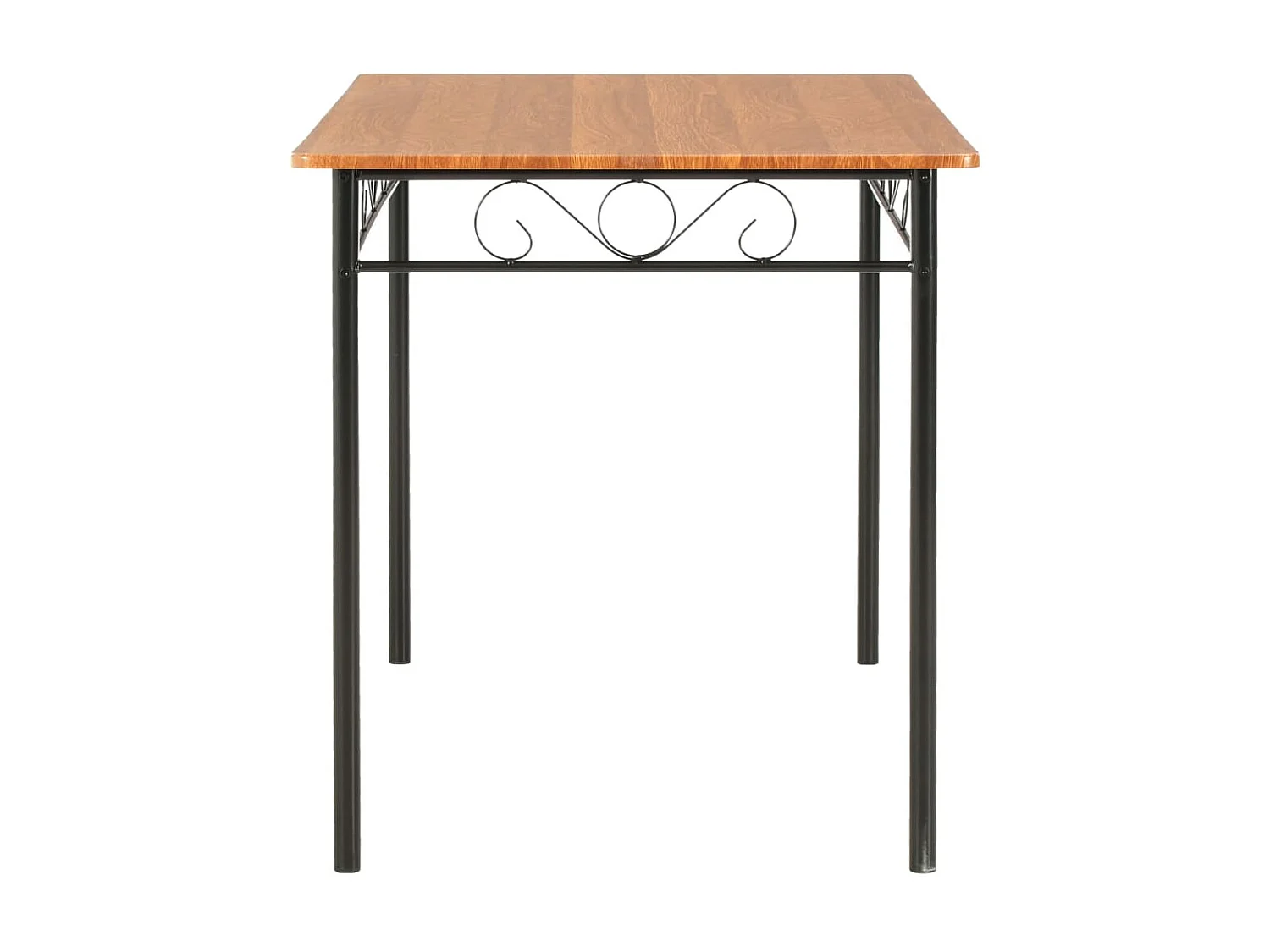 7 pcs conjunto de jantar em MDF e aço castanho PT517433