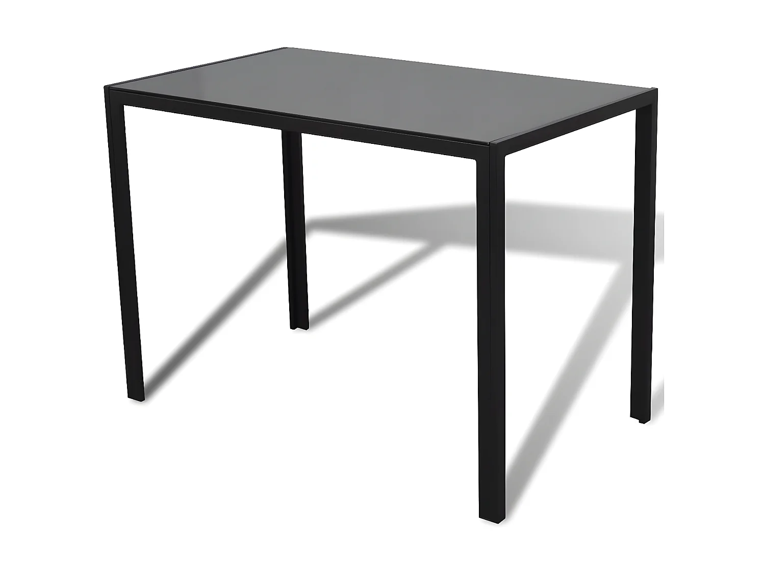 Ensemble de table pour salle à manger 5 pcs noir PLQ9672