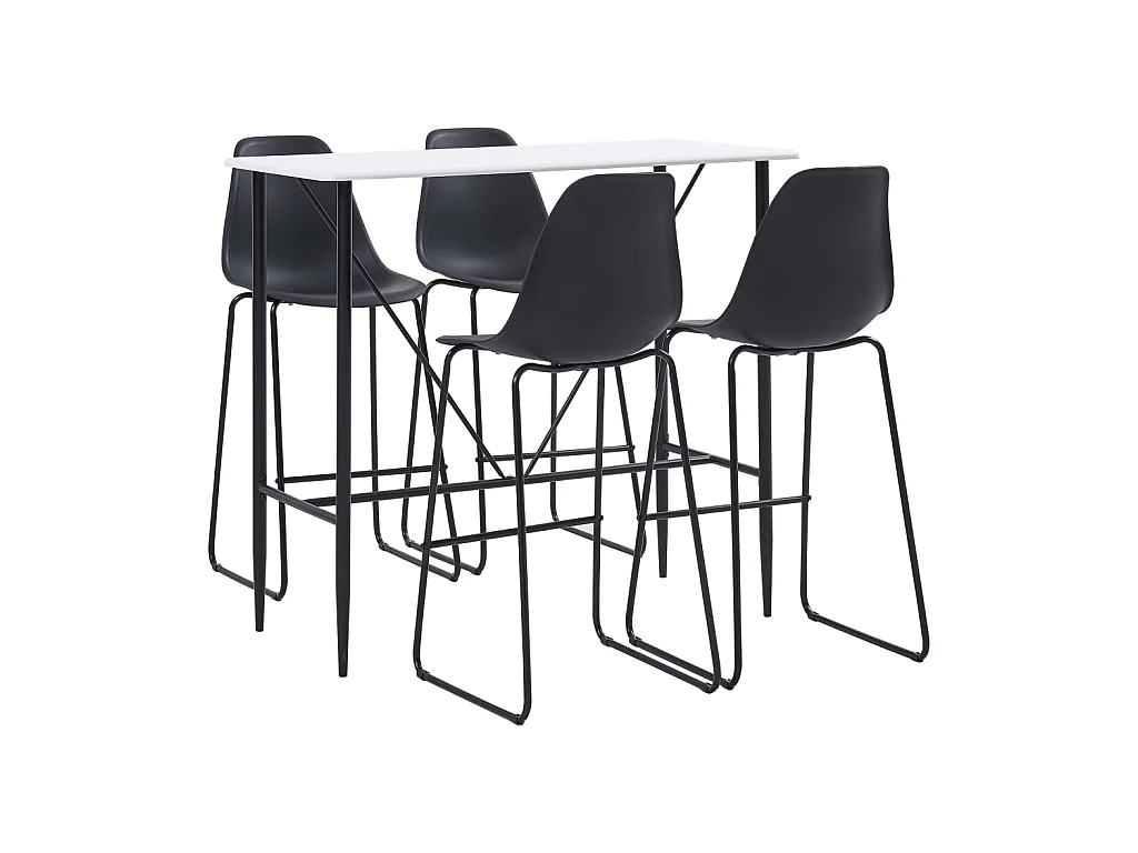 Ensemble de bar 5 pcs Plastique Noir LCS1260