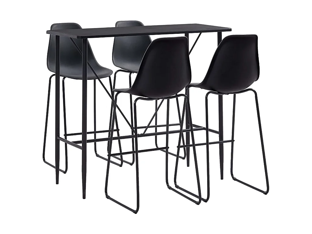 Ensemble de bar 5 pcs Plastique Noir LCS9731
