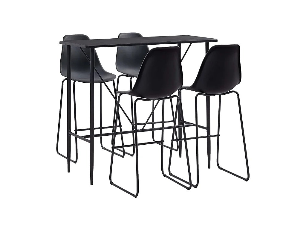 Ensemble de bar 5 pcs Plastique Noir LCS9731