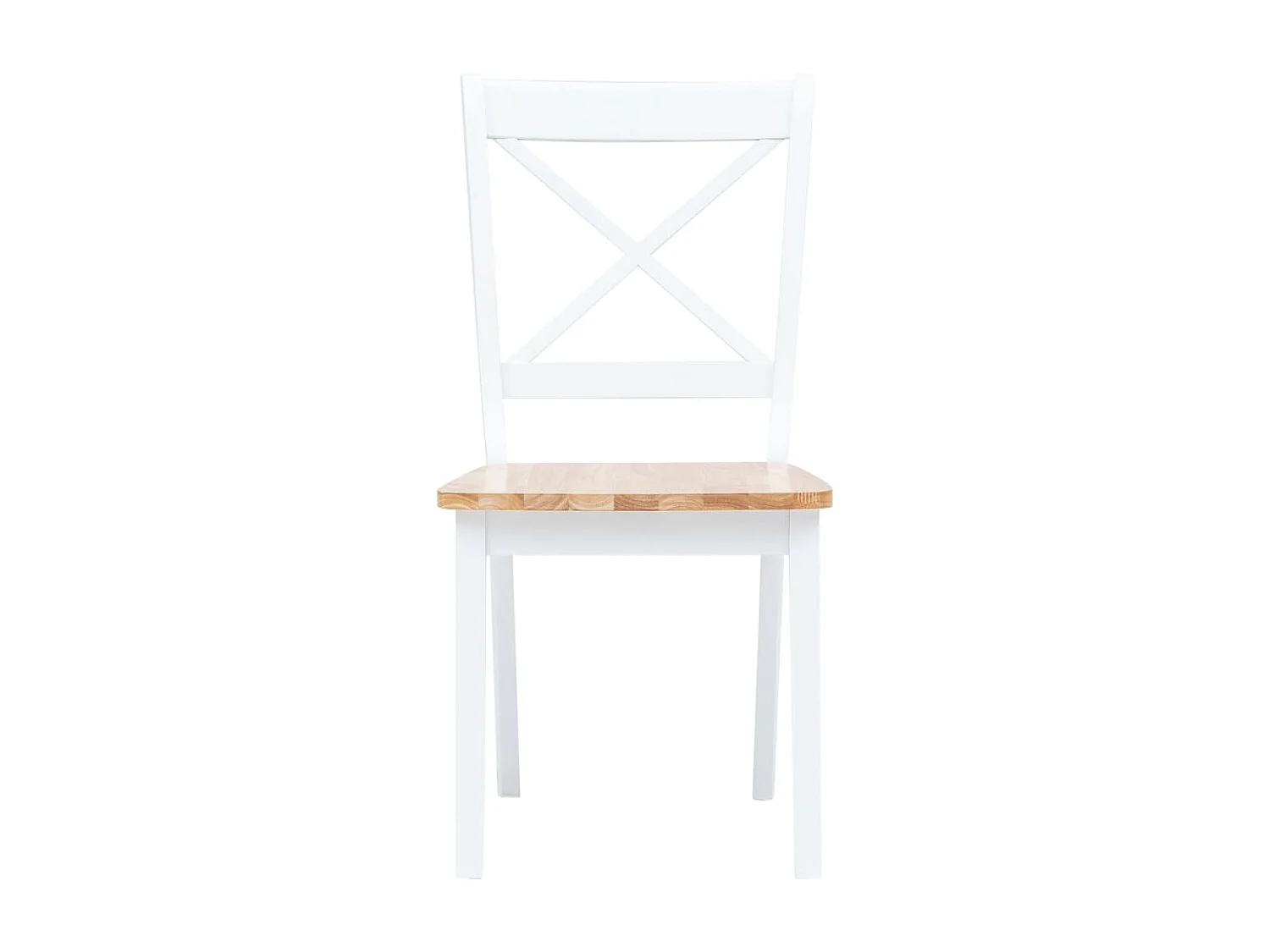 Ensemble de salle à manger 5 pcs Bois d'hévéa Blanc et marron PLQ6237
