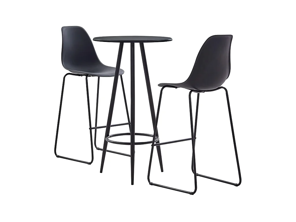 Ensemble de bar 3 pcs Plastique Noir LCS8910