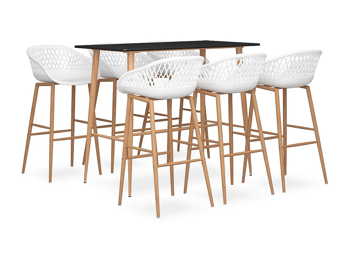 Ensemble de bar 7 pcs Noir et blanc LCS2011