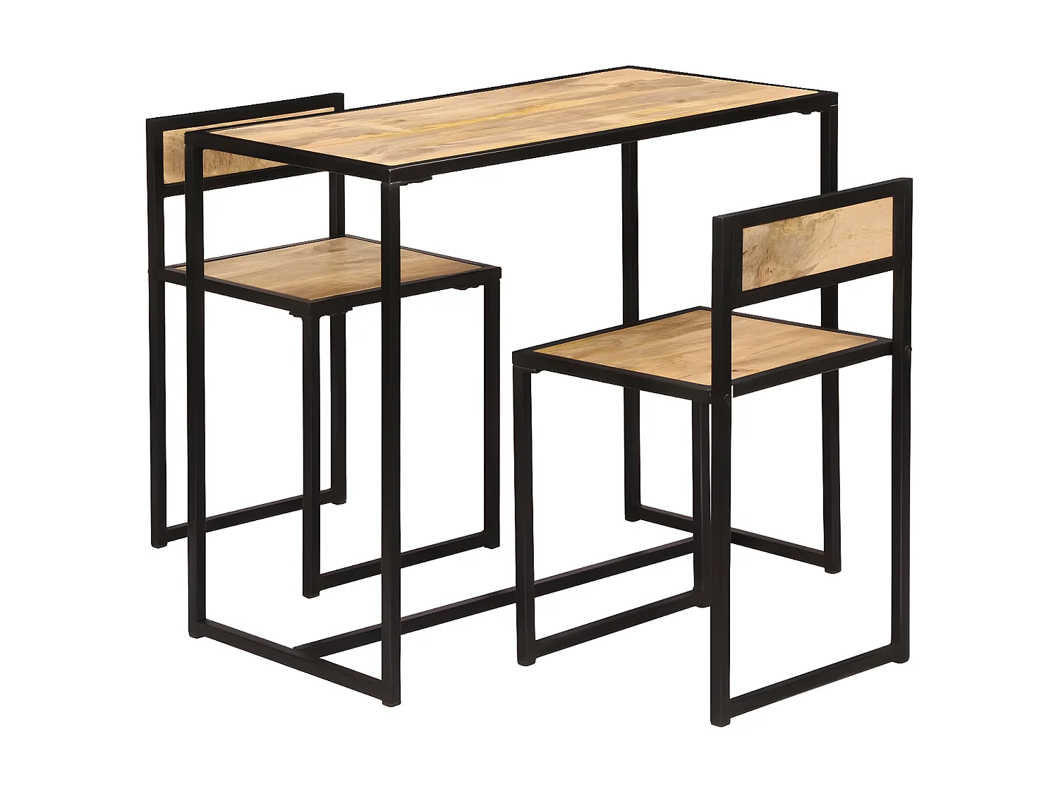 Ensemble de salle à dîner 3 pcs Bois de manguier solide PLQ9025