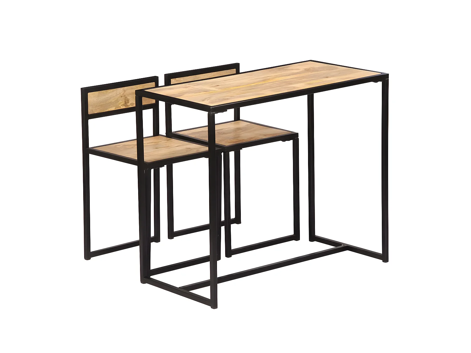 Ensemble de salle à dîner 3 pcs Bois de manguier solide PLQ9025