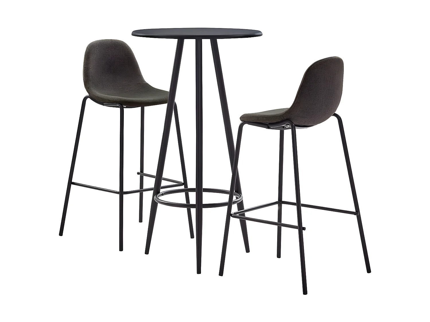 Ensemble de bar 3 pcs Tissu Gris foncé LCS8534