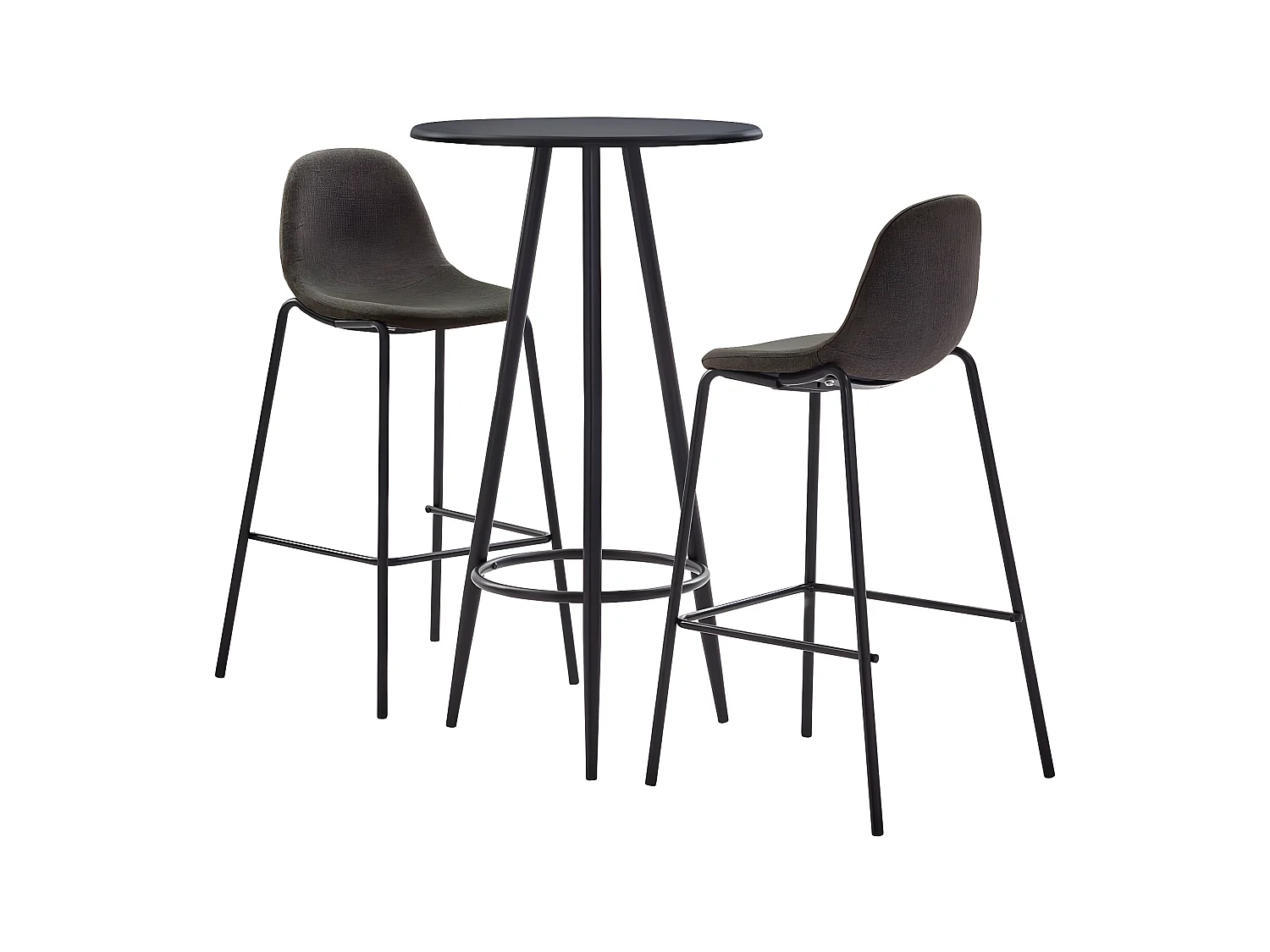 Ensemble de bar 3 pcs Tissu Gris foncé LCS8534