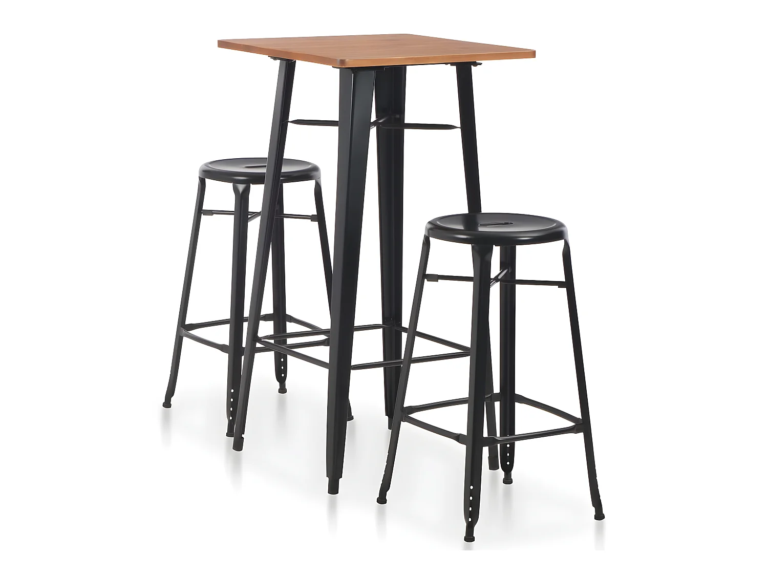 Ensemble de bar 3 pcs Acier Noir PLQ5287