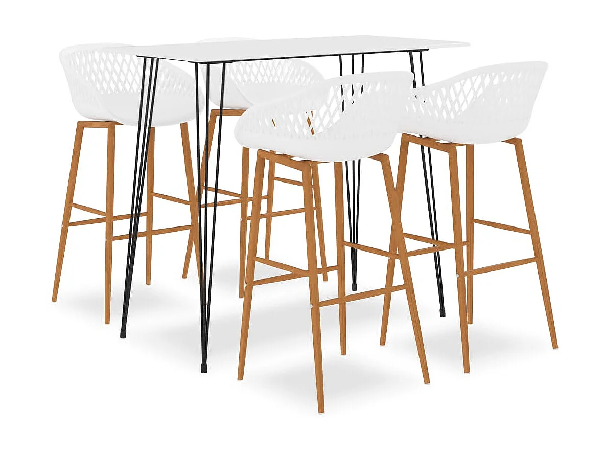 5 pcs conjunto de bar branco PT838349