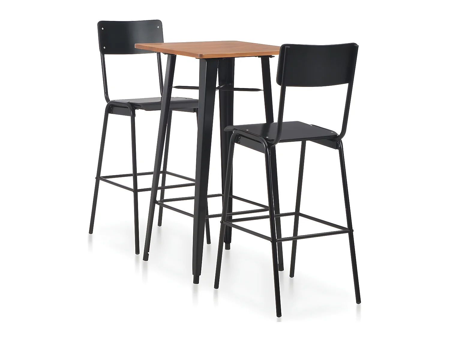 Ensemble de bar 3 pcs Acier Noir PLQ3734