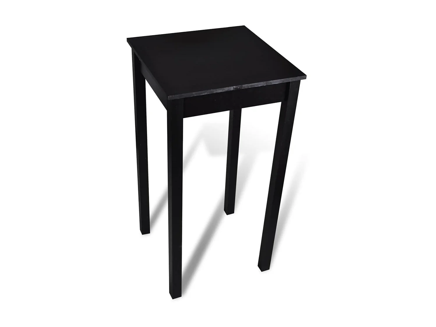 Set de 1 table de bar et 2 tabourets noir PLQ2551