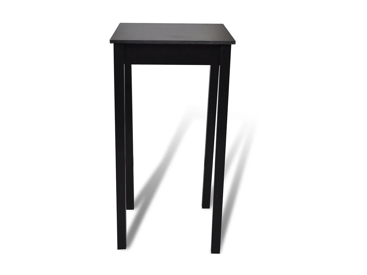 Set de 1 table de bar et 2 tabourets noir PLQ2551