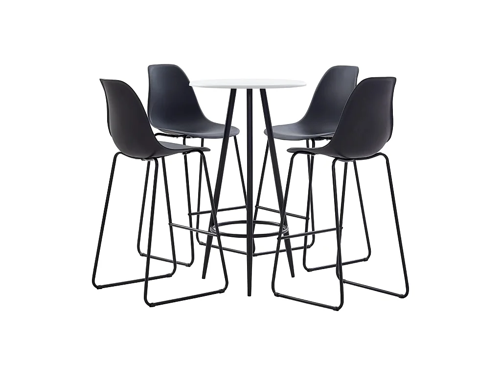 Ensemble de bar 5 pcs Plastique Noir LCS3843