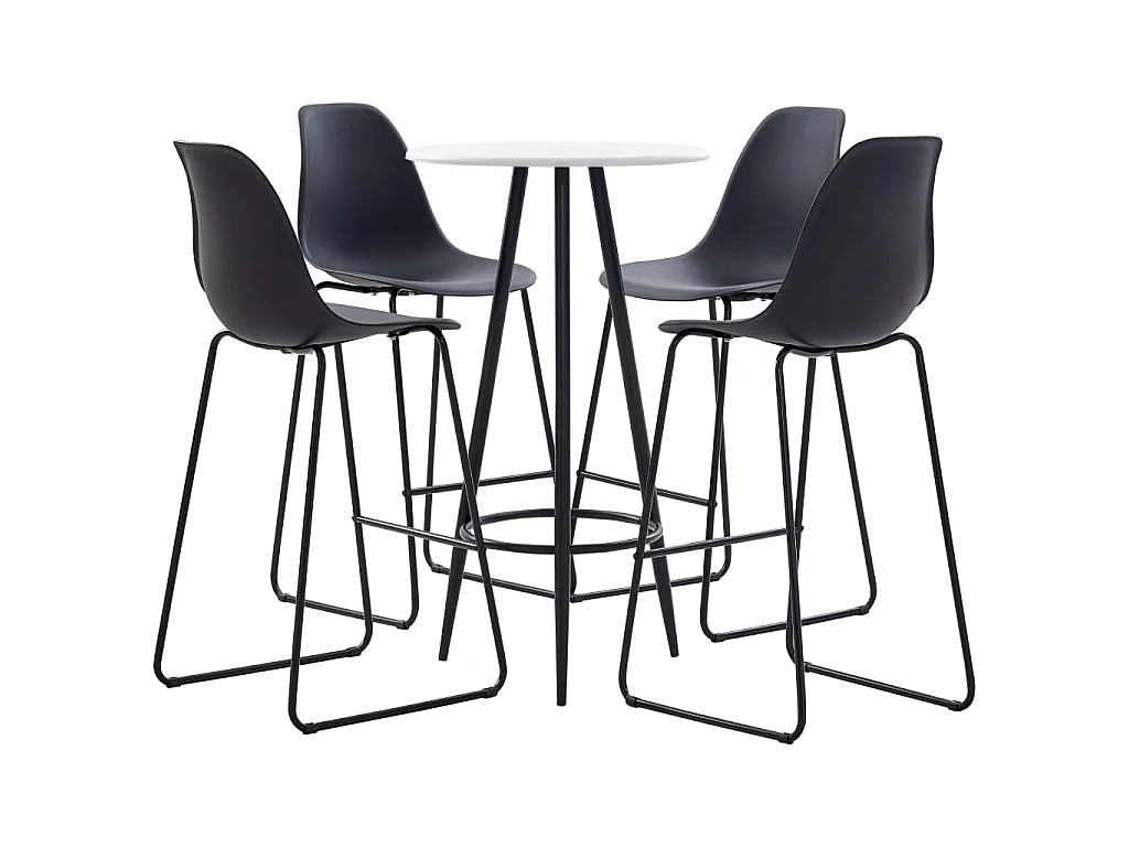 Ensemble de bar 5 pcs Plastique Noir LCS3843