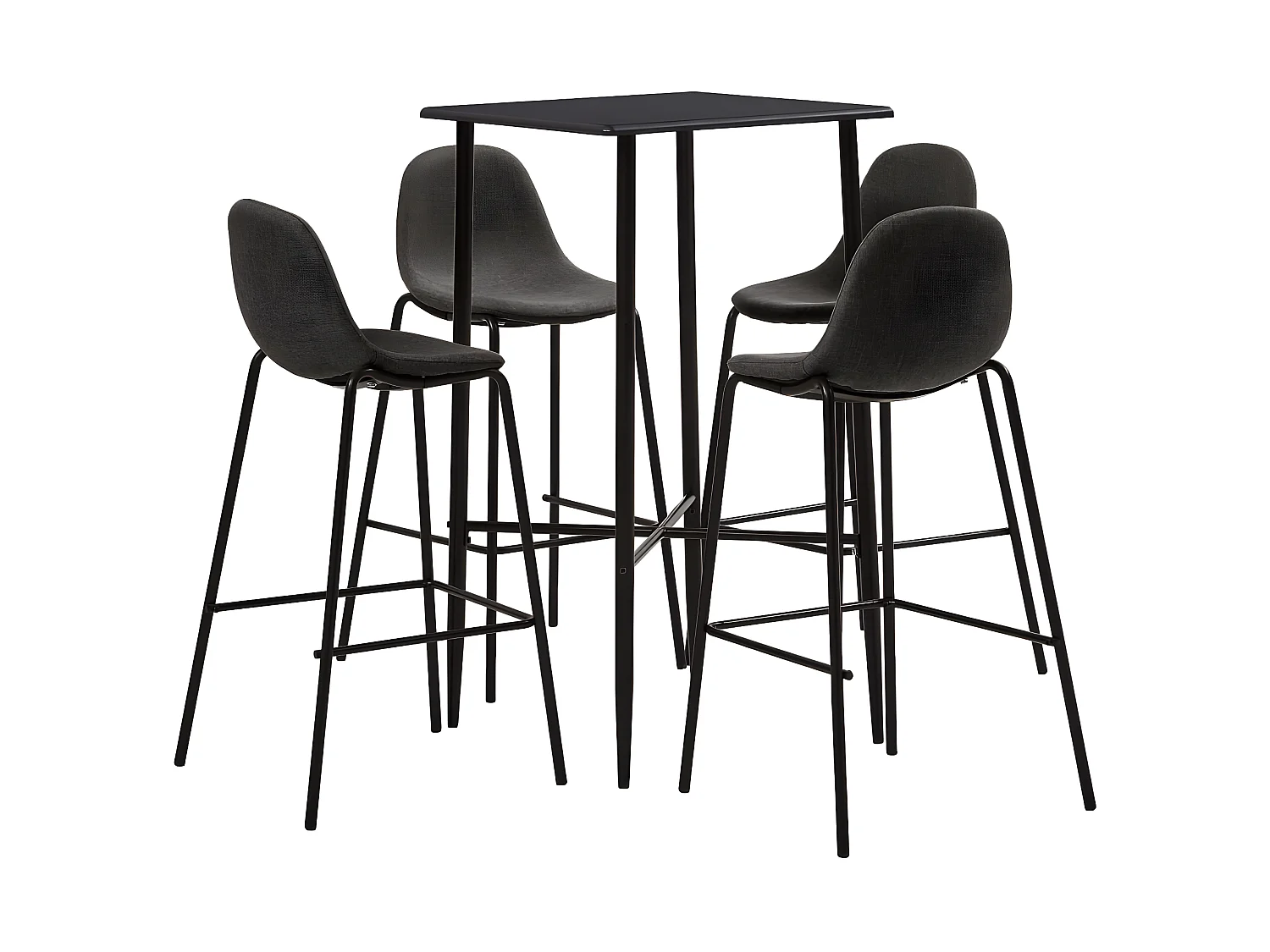 Ensemble de bar 5 pcs Tissu Gris foncé LCS3659