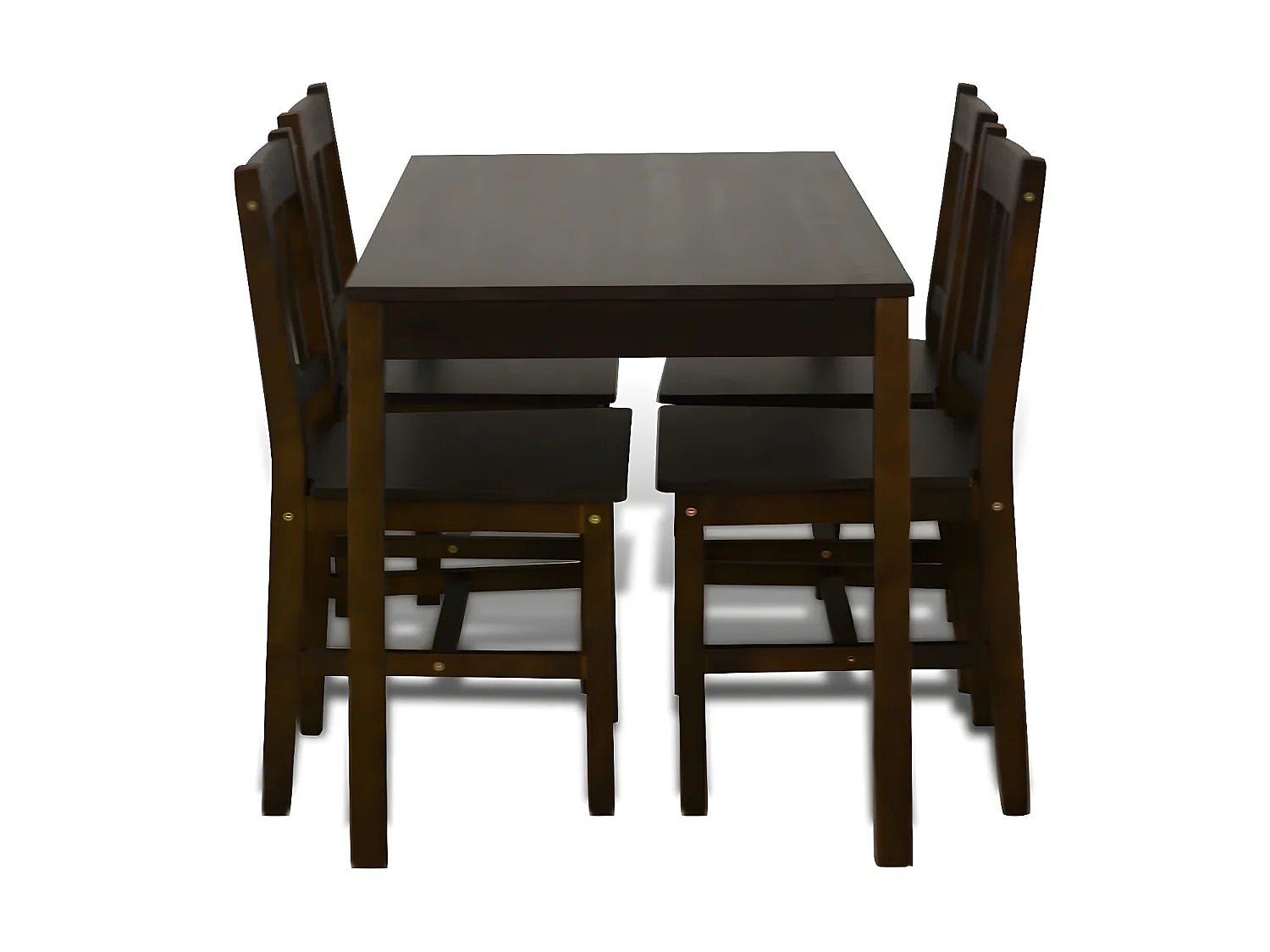 Conjunto Mesa com 4 Cadeiras / Madeira - Marrom PT264149