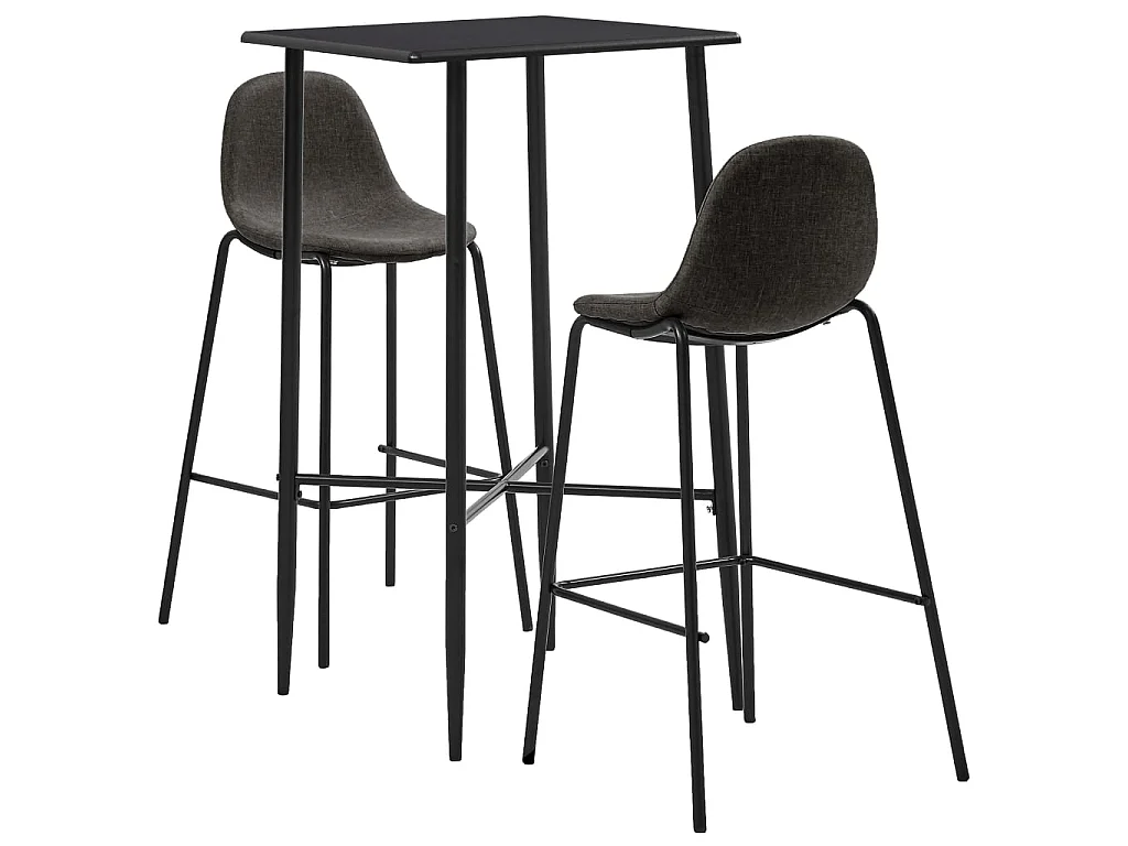 Ensemble de bar 3 pcs Tissu Gris foncé LCS9788