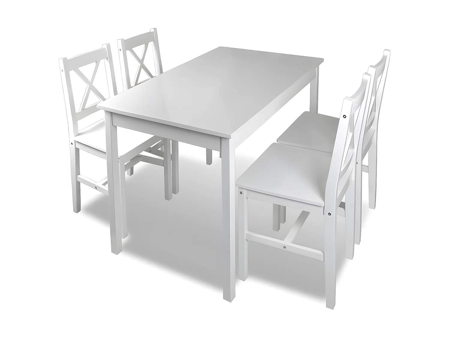 Ensemble de salle à manger 5 pcs Blanc PLQ5439