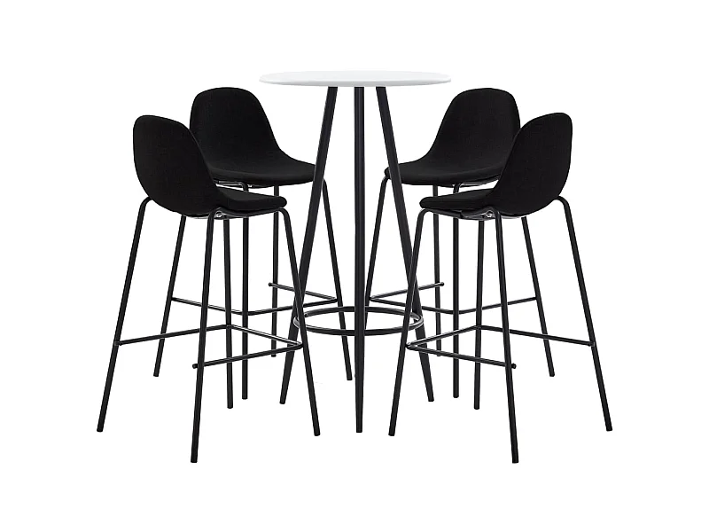 Ensemble de bar 5 pcs Tissu Noir LCS8141