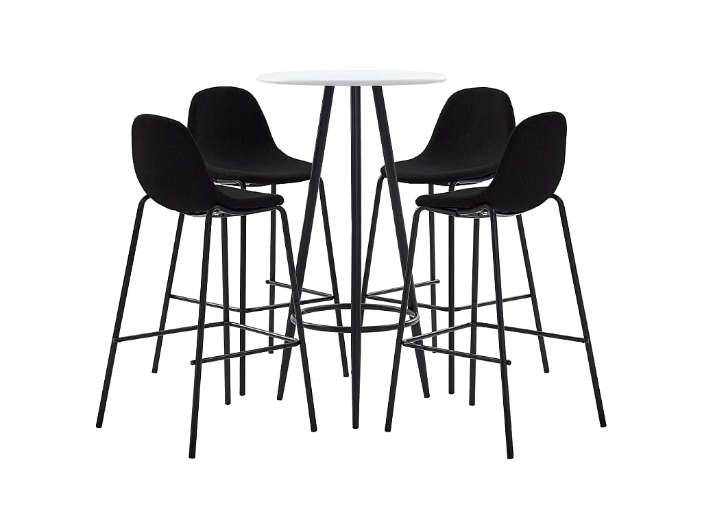 Ensemble de bar 5 pcs Tissu Noir LCS8141