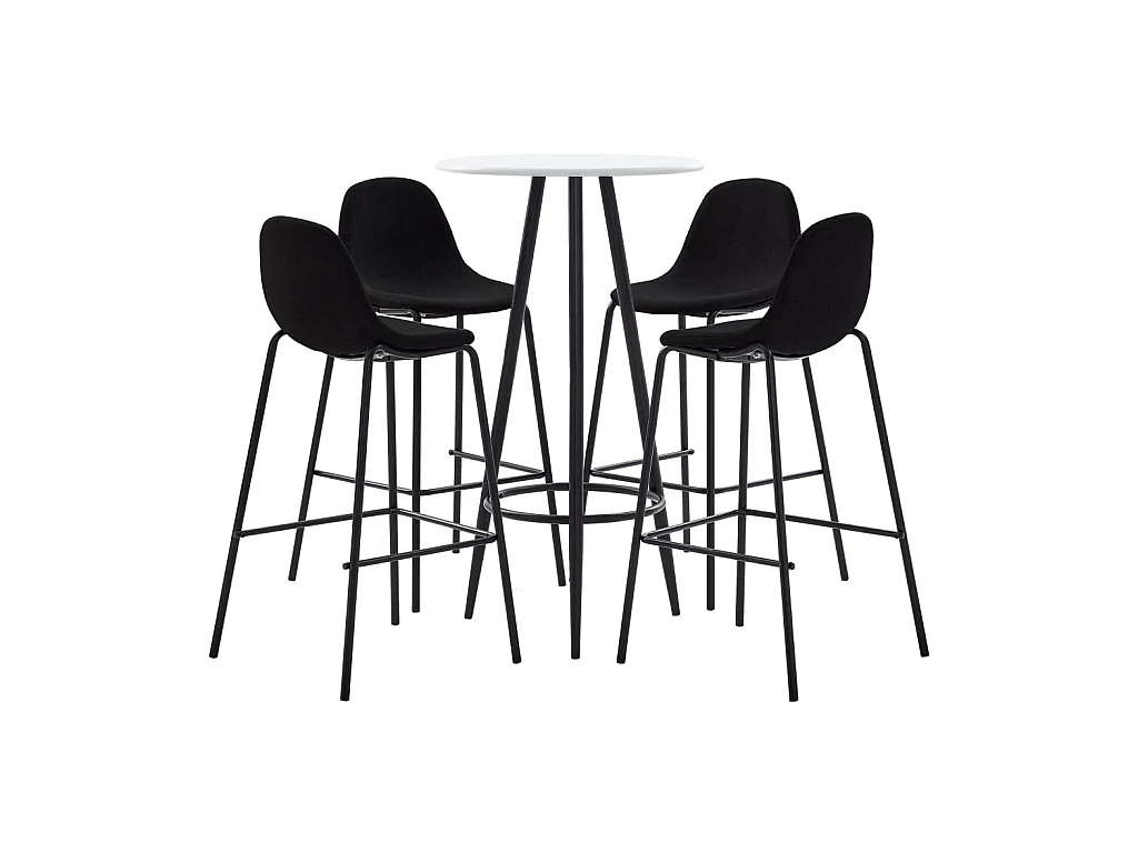 Ensemble de bar 5 pcs Tissu Noir LCS8141