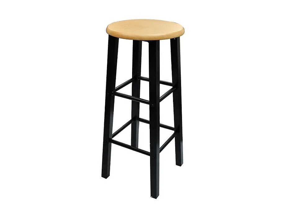 Set mesa de desayuno/comedor madera marrón con acero negro ES80141