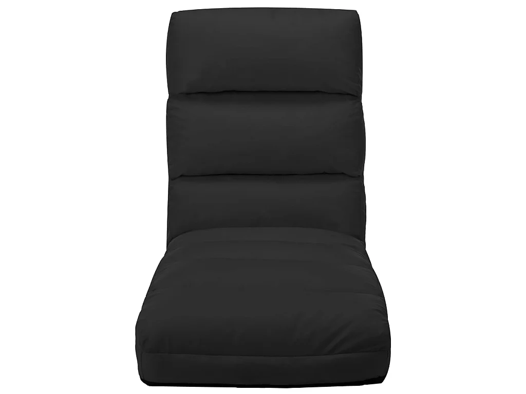 Vloerstoel inklapbaar kunstleer zwart NL231647