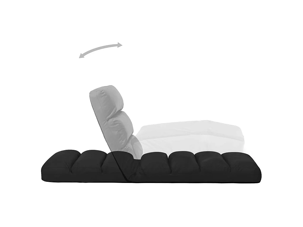 Vloerstoel inklapbaar kunstleer zwart NL231647