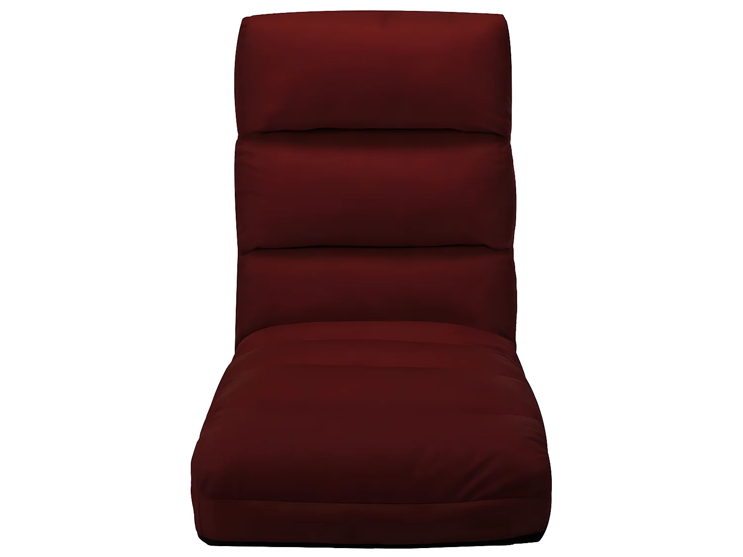 Fauteuil relax pliable de sol Rouge bordeaux Similicuir SEF77922