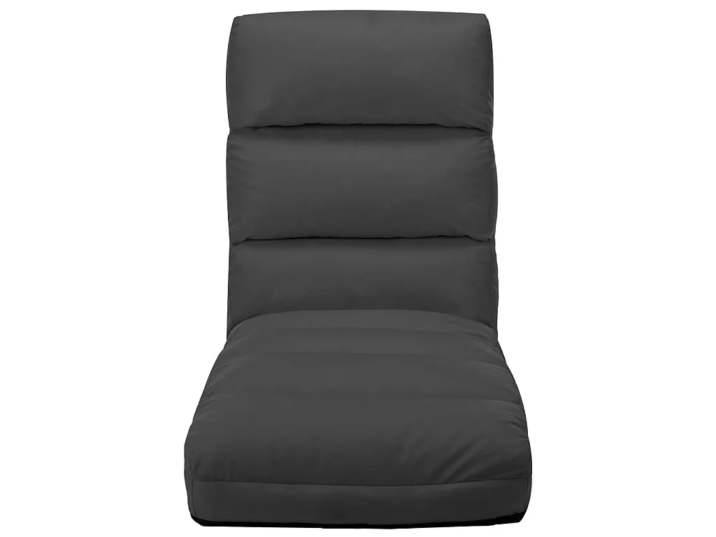 Vloerstoel inklapbaar kunstleer antraciet NL437470