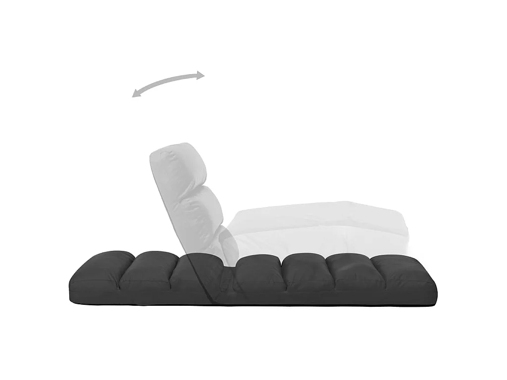 Vloerstoel inklapbaar kunstleer antraciet NL437470