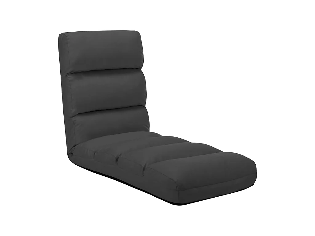 Fauteuil relax pliable de sol Anthracite Similicuir SEF80283