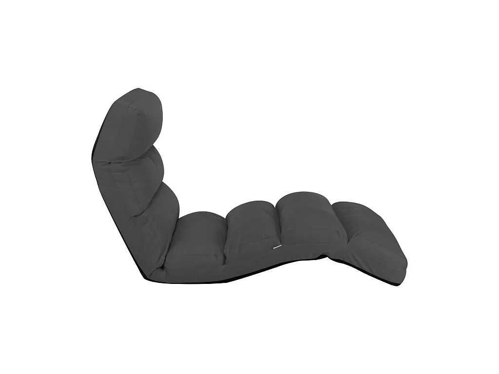 Fauteuil relax pliable de sol Anthracite Similicuir SEF80283