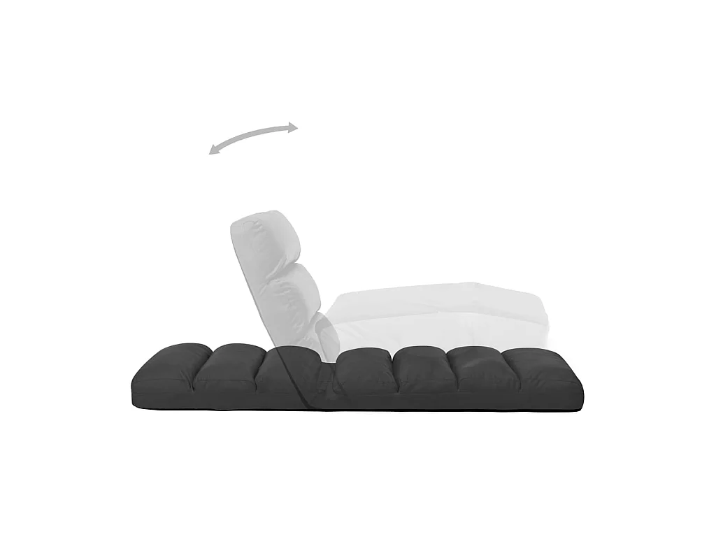 Fauteuil relax pliable de sol Anthracite Similicuir SEF80283